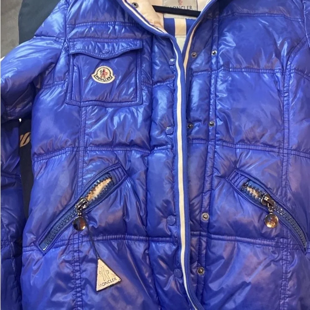 Moncler Shiny Royal Blue Jacket - Picture 1 of 6